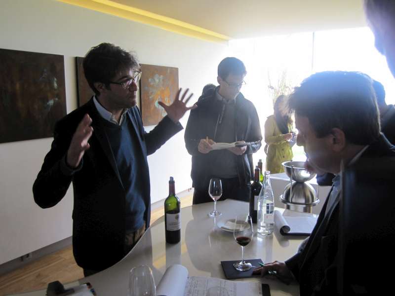 Pierre-Olivier Clouet discusses Cheval Blanc's 2014 wines with Stephen Browett